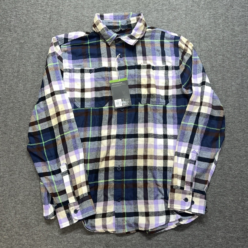 Alpine Design Mens Brushed Flannel Long Sleeve Shirt King Winter Plaid Large